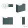 Capri Mystic Green Basin Vanity and Back To Wall Unit 1150mm (Excludes Toilet) - Chrome Handles