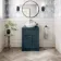 Milos Navy Blue Vanity with Oval Basin 600mm - Traditional Handles