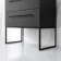 Elba Matt Black Wall Hung Basin Drawer Vanity 800mm with Matt Black Stand