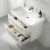 Omaha Linen White Wall Hung Basin Drawer Vanity 800mm