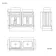 Lucia Chalk White Double Vanity with Marble Top & Curved Counter Top Basin 1200mm