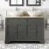 Lucia Graphite Grey Double Vanity with Oak Effect Top & Oval Counter Top Basin 1200mm