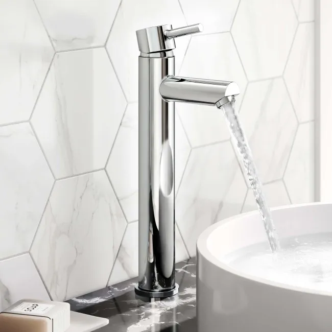 Wye Chrome High Rise Basin Mixer Tap