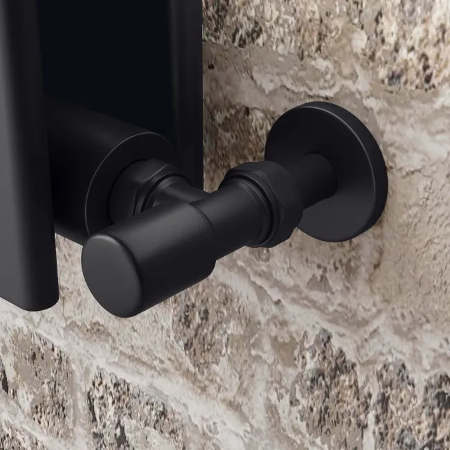 Faro Matt Black Double Flat Panel Vertical Radiator 1800x630mm