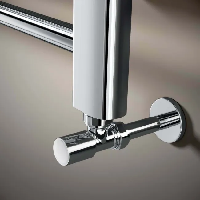 Barcelona Chrome Straight Heated Towel Rail 800x400mm