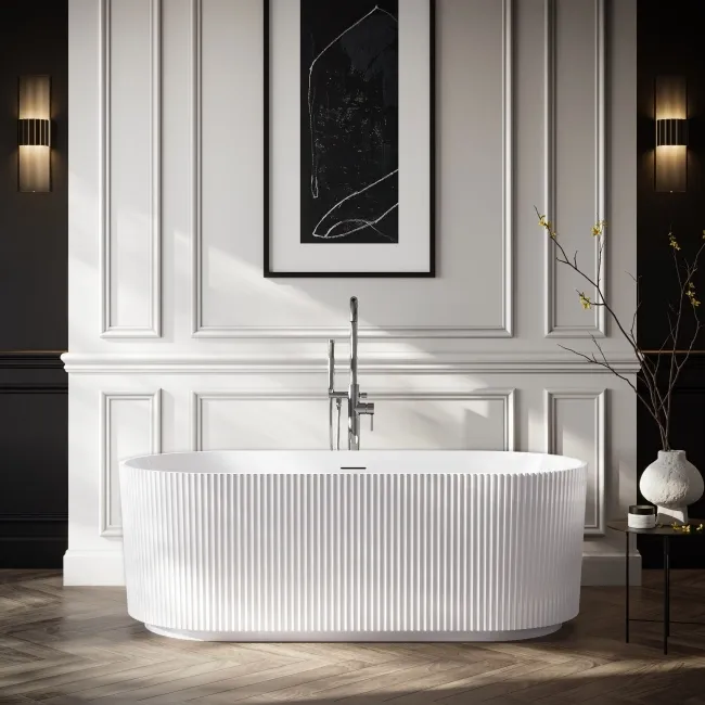 Barnet 1700mm Fluted Freestanding Bath