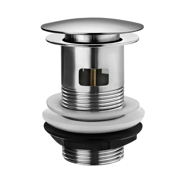 Chrome Dome Top Pop Up Basin Waste - Slotted