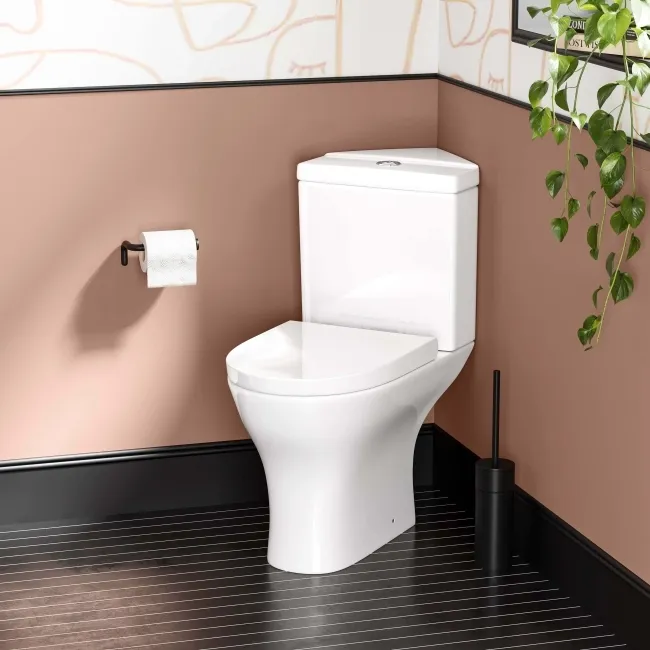Orlando Close Coupled Corner Toilet With Soft Close Seat