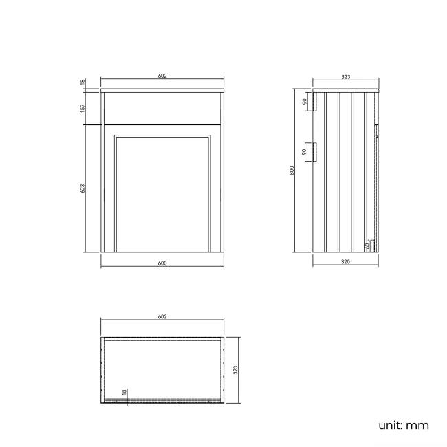 Monaco Graphite Grey Traditional Basin Vanity and Back To Wall Unit 1200mm (Excludes Pan & Cistern)
