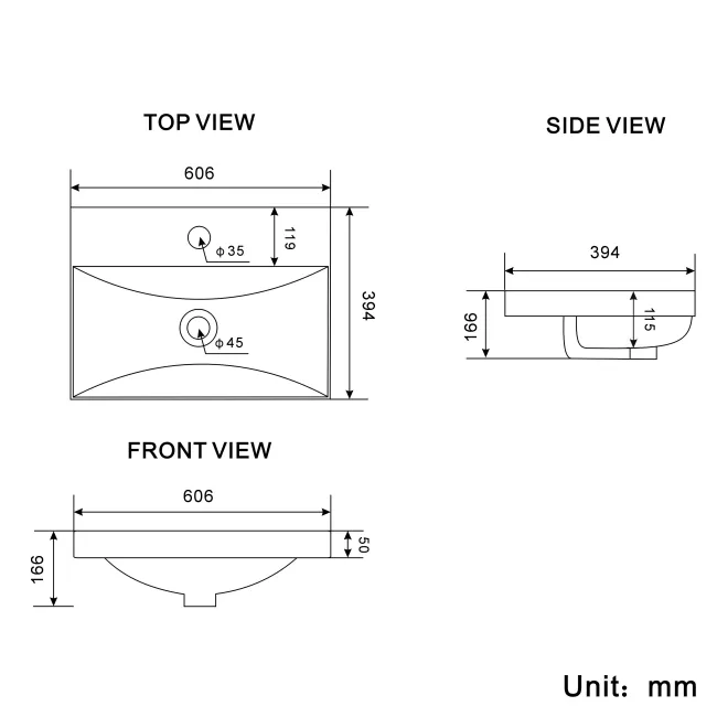 Elba Midnight Green Wall Hung Basin Drawer Vanity 600mm - Brushed Brass Accents