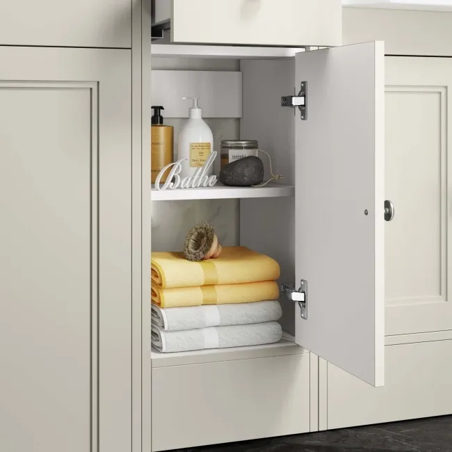 Monaco Chalk White Side Cabinet Unit 300mm