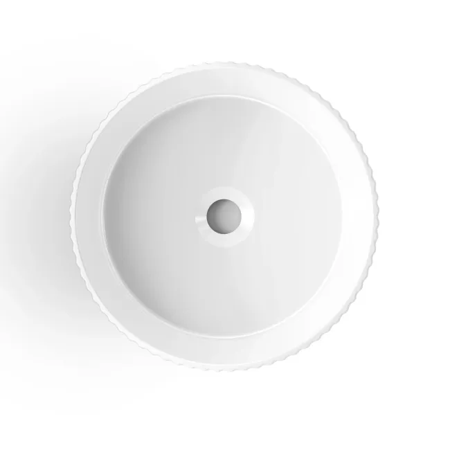 Sorrento Fluted Black Walnut Wall Hung Drawer Vanity with Marble Top & Nevis Basin 600mm