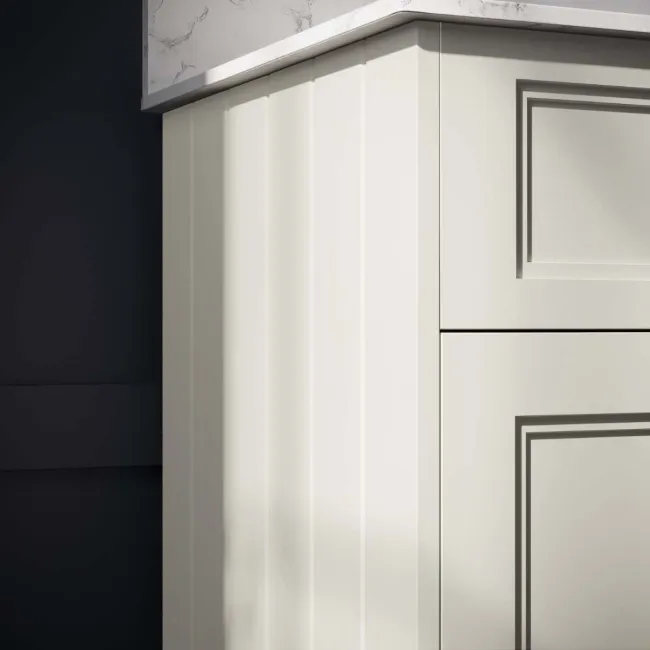 Lucia Chalk White Vanity with Marble Top & Undermount Basin 830mm