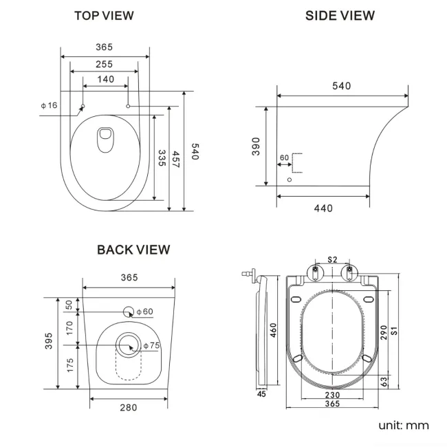 Harper Stone Grey Combination Vanity Basin and Tucson Toilet 1200mm - Brushed Brass Accents - Right Handed