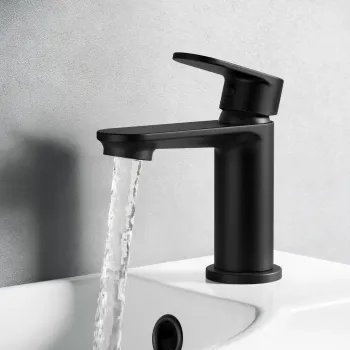 Avill Matt Black Cloakroom Basin Mixer Tap