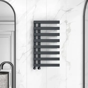 Palermo Anthracite Designer Heated Towel Rail 800x450mm