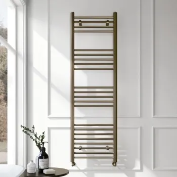Barcelona Antique Gold Straight Heated Towel Rail 1600x500mm
