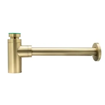 Brushed Brass Round Basin Bottle Trap