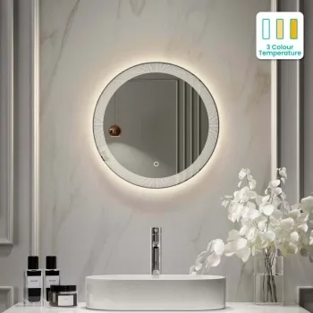 Blake Round Illuminated LED Mirror 500mm