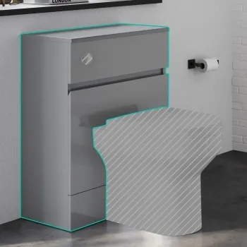 Foster Stone Grey Back To Wall Toilet Unit 600mm