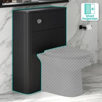 Sorrento Matt Black 600 Toilet Unit