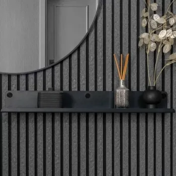 Trepanel Customise® Black Shelf 759mm inc Black Screws