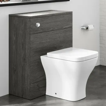 Charcoal Elm Back To Wall Unit and Atlanta Toilet