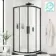 Hamburg Matt Black Easy Clean 8mm Quadrant Shower Enclosure 800x800mm - Easy Fix Feature
