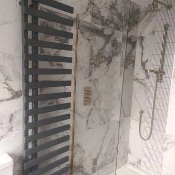 Palermo Anthracite Designer Heated Towel Rail 1600x450mm