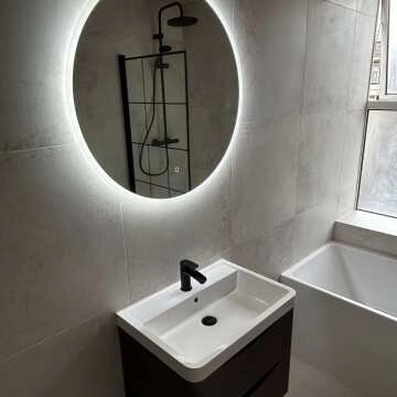 Aria Round Illuminated LED Mirror 800mm