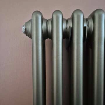 Athens Antique Gold Double Column Horizontal Traditional Radiator 600x785mm