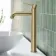 Medway Brushed Brass High Rise Basin Mixer Tap with Knurled Detailing