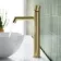 Ennis Brushed Brass High Rise Basin Mixer Tap with Knurled Detailing