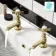 Nairn Traditional Brushed Brass Hot & Cold Basin Taps