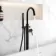 Selma Matt Black Freestanding Bath Shower Mixer Tap