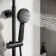 Doon Round Matt Black Thermostatic Bath Filler Shower Set
