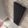 Faro Matt Black Single Flat Panel Vertical Radiator 1800x350mm