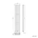 Marbella White Double Oval Panel Radiator 1800x360mm