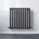 Marbella Anthracite Double Oval Panel Radiator 600x600mm