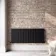 Faro Matt Black Double Flat Panel Horizontal Radiator 600x1400mm