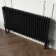 Athens Matt Black Triple Column Horizontal Traditional Radiator 600x1190mm