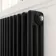 Athens Matt Black Triple Column Horizontal Traditional Radiator 450x1190mm