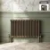 Athens Antique Gold Double Column Horizontal Traditional Radiator 600x1010mm