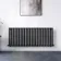 Marbella Matt Black Single Oval Panel Radiator 600x1440mm