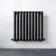 Marbella Matt Black Double Oval Panel Radiator 600x600mm