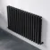 Marbella Matt Black Double Oval Panel Radiator 600x1020mm