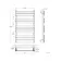 Santorini White Flat Panel Heated Towel Rail 1000x600mm