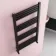 Valetta Matt Black Square Heated Towel Rail 1200x600mm