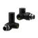 Matt Black Angled Corner Radiator Valves and lockshield pack (Pair) Standard 15mm