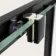 Hamburg Matt Black Easy Clean 8mm Sliding Shower Door 1100mm - Easy Fix Feature